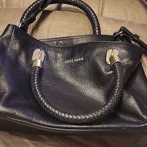 Cole Haan Black Leather Tote Bag
